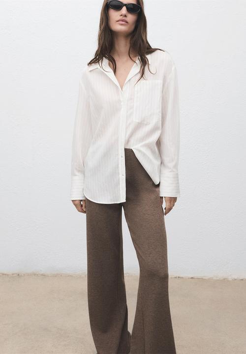 MANGO - Trousers michi - light brown