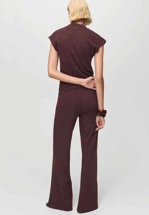 MANGO - Trousers michi -  dark red