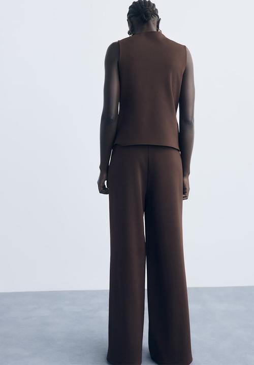 MANGO - Trousers salve -  brown