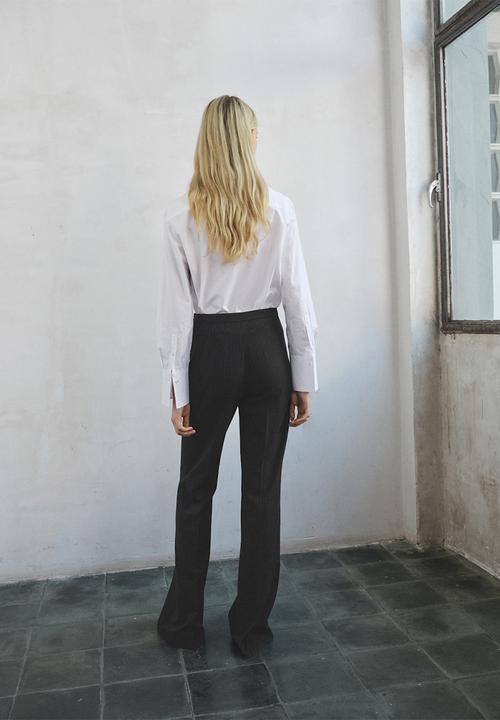 MANGO - Trousers irise -  dark grey