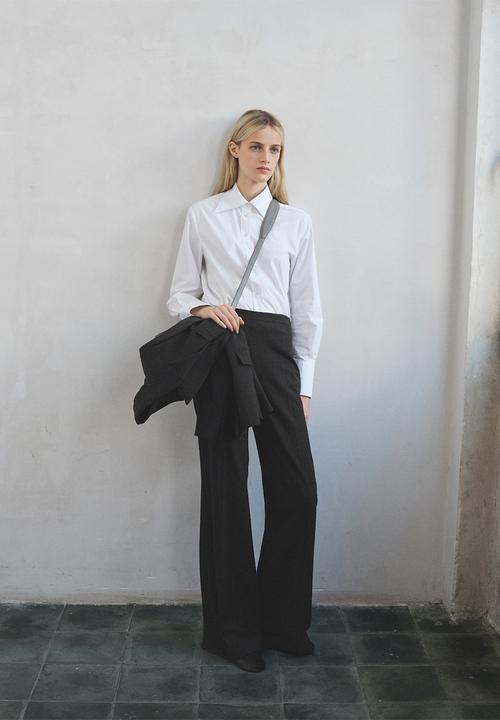 MANGO - Trousers irise -  dark grey