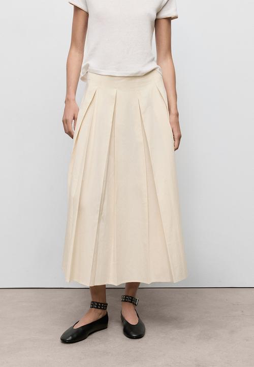 MANGO - Skirt patri  -  light beige