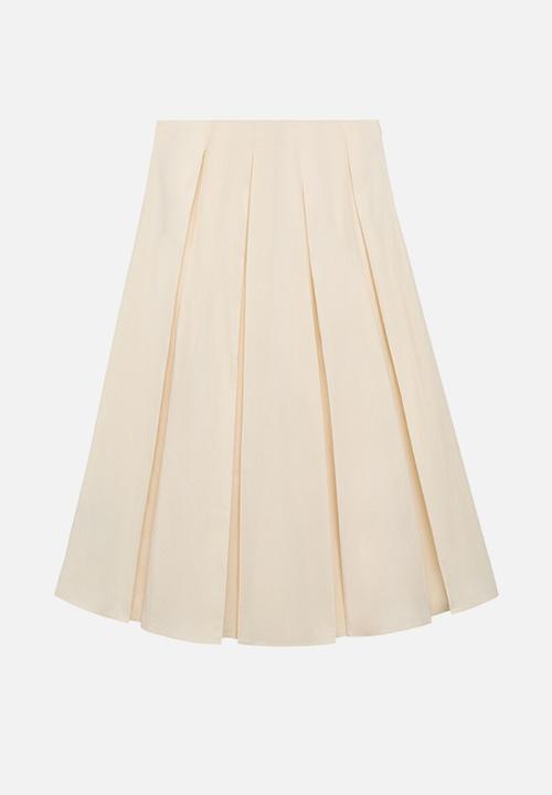 MANGO - Skirt patri  -  light beige