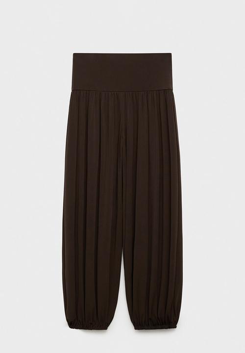 MANGO - Trousers dina -  brown