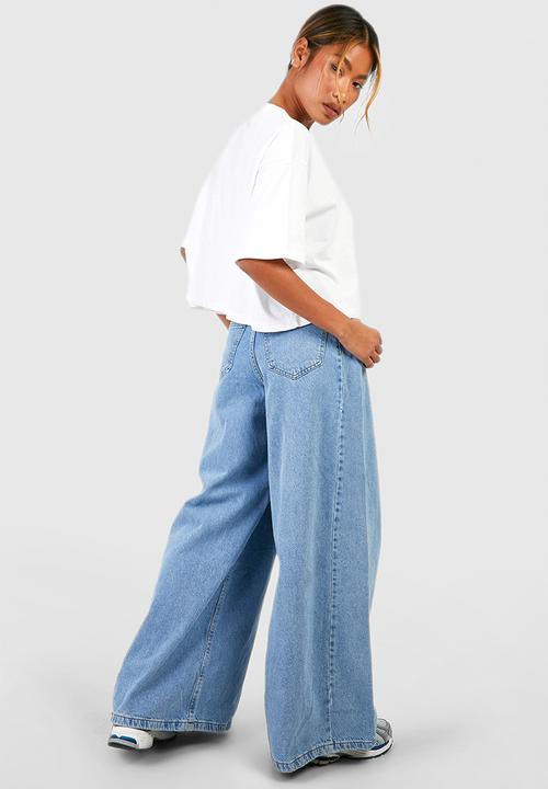 boohoo - Extreme wide leg jeans - blue
