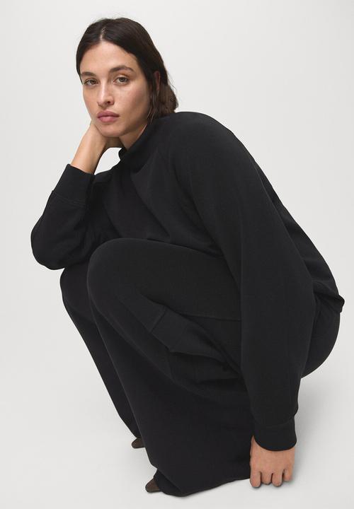 MANGO - Trousers nei  -  black