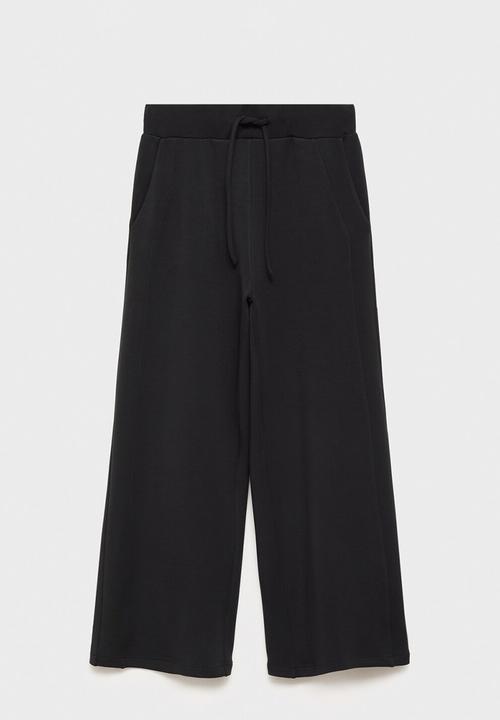MANGO - Trousers nei  -  black