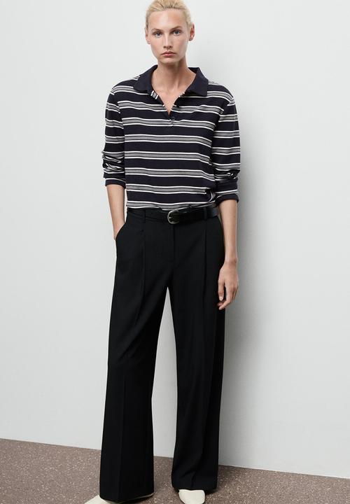 MANGO - Trousers gabo  -  black