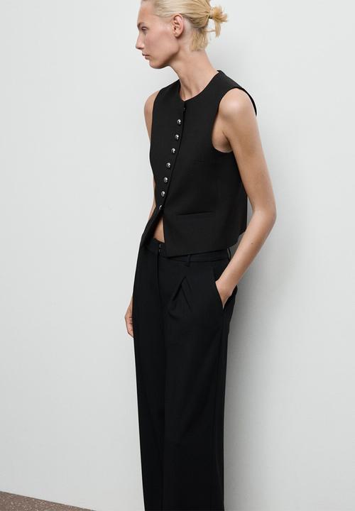 MANGO - Trousers gabo  -  black