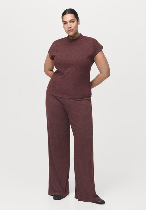 MANGO - Camiseta michi - dark red