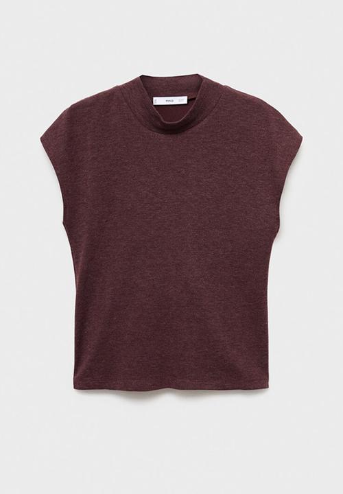 MANGO - Camiseta michi - dark red