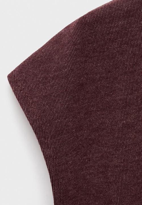MANGO - Camiseta michi - dark red