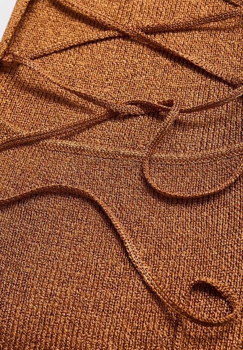 MANGO - Dress Laceup - Rust/Copper