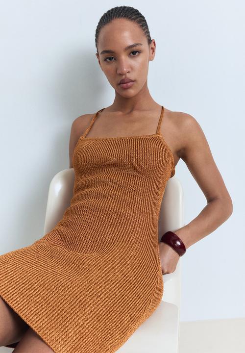 MANGO - Dress Laceup - Rust/Copper
