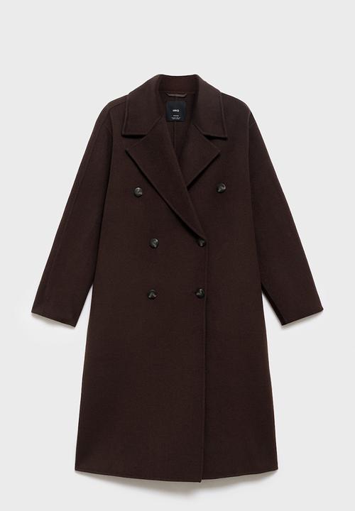 MANGO - Coat picarol -  dark brown