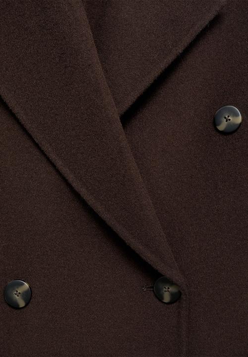MANGO - Coat picarol -  dark brown