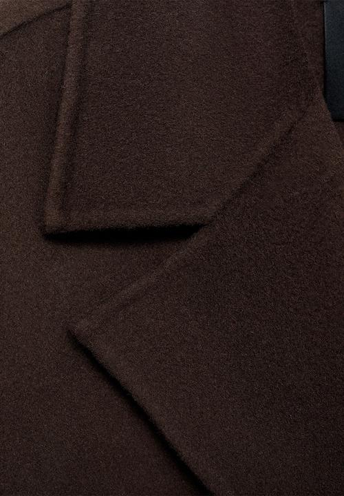 MANGO - Coat picarol -  dark brown