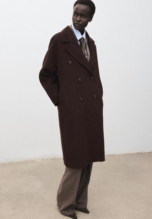 MANGO - Coat picarol -  dark brown