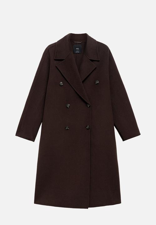 MANGO - Coat picarol -  dark brown