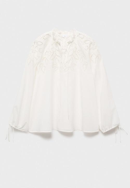 MANGO - Blouse milous -  light beige