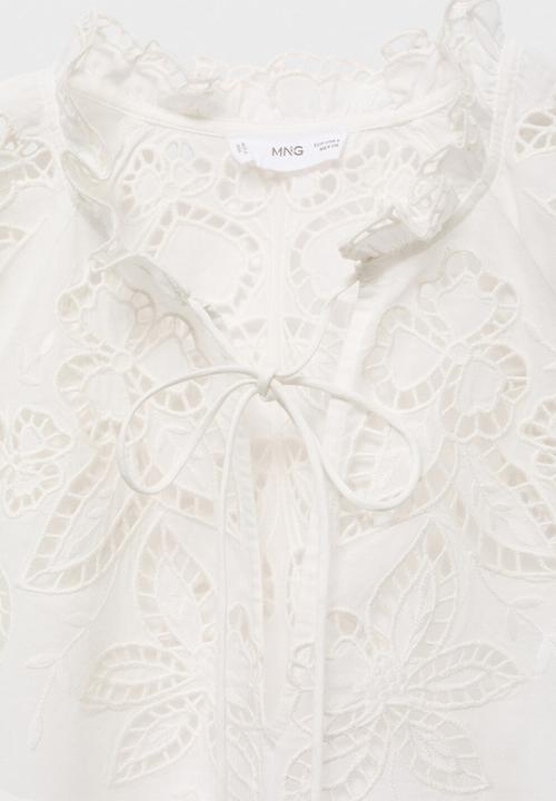 MANGO - Blouse milous -  light beige