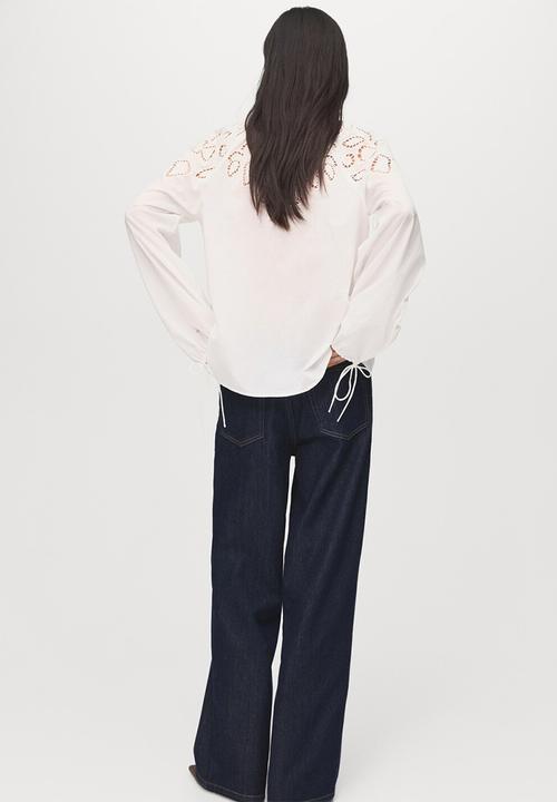 MANGO - Blouse milous -  light beige