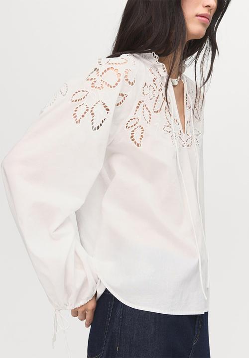 MANGO - Blouse milous -  light beige