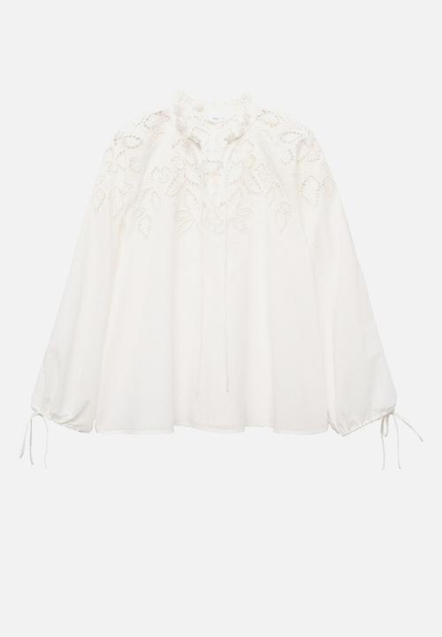 MANGO - Blouse milous -  light beige