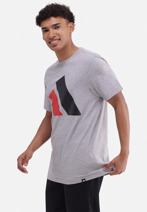 adidas Performance - Big Logo Tee - medium grey heather