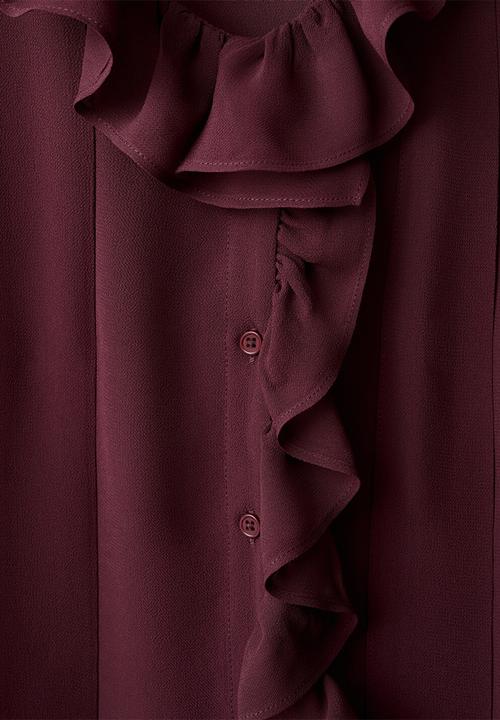 MANGO - Blouse bologna -  dark red