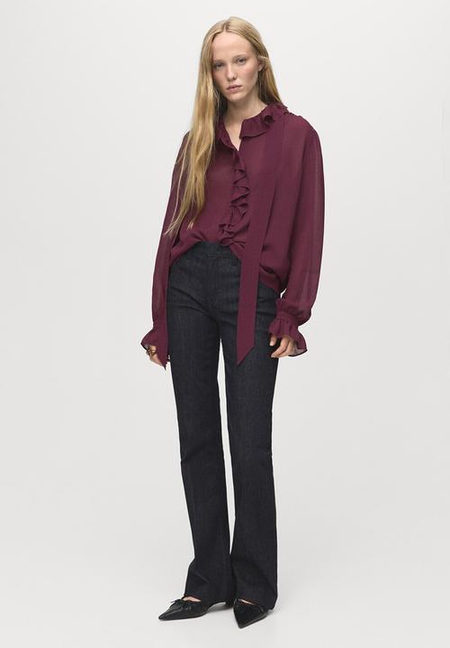 MANGO - Blouse bologna -  dark red