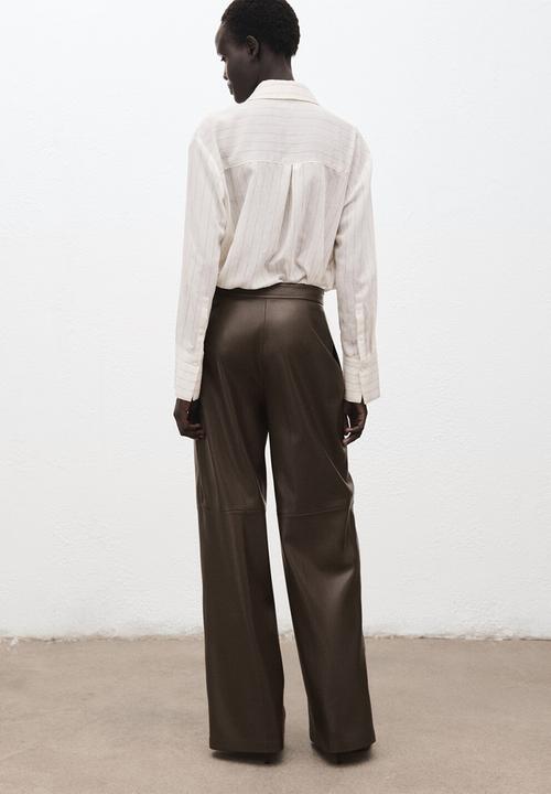 MANGO - Trousers riga - beige/ khaki