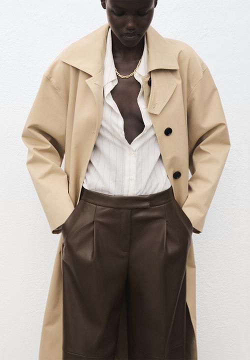 MANGO - Trousers riga - beige/ khaki