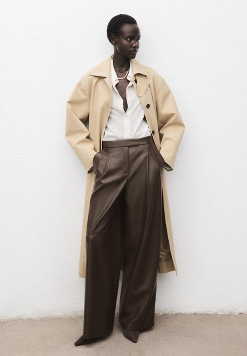 MANGO - Trousers riga - beige/ khaki