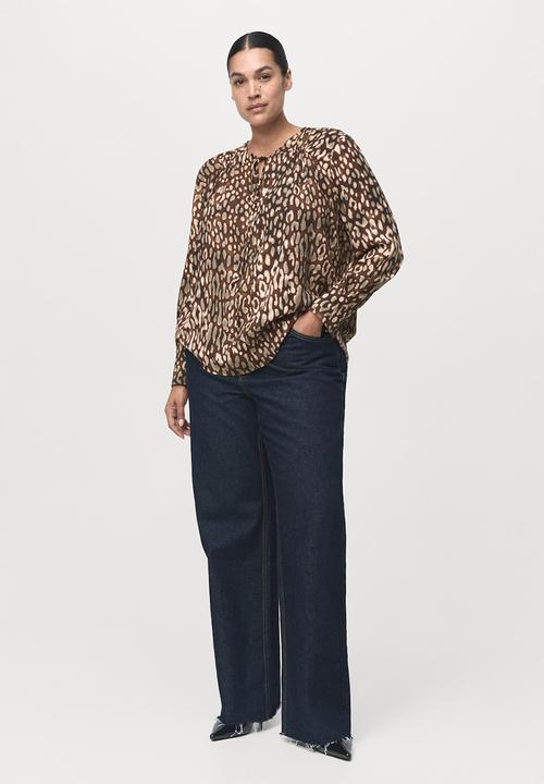 MANGO - Blouse stefi -  brown