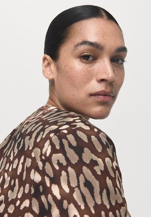MANGO - Blouse stefi -  brown