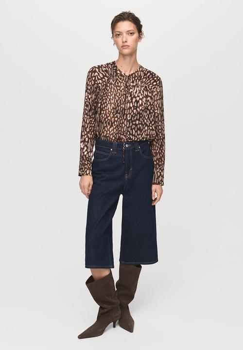 MANGO - Blouse stefi -  brown