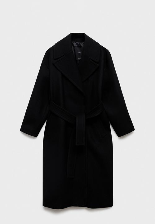 MANGO - Abrigo traviata - black