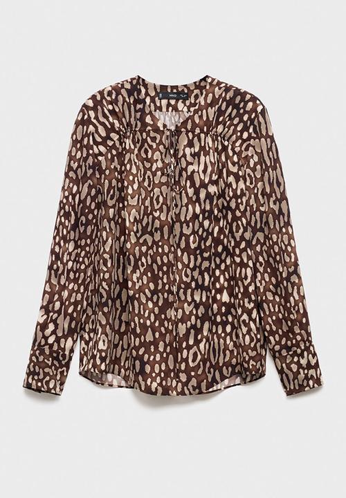 MANGO - Blouse stefi -  brown