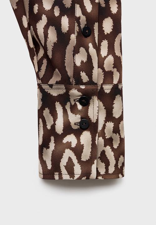 MANGO - Blouse stefi -  brown