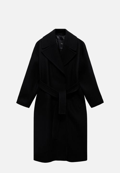 MANGO - Abrigo traviata - black