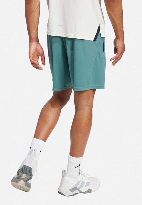 adidas Performance - Train Essentials Logo Training Shorts - Preloved teal/lime burst Green