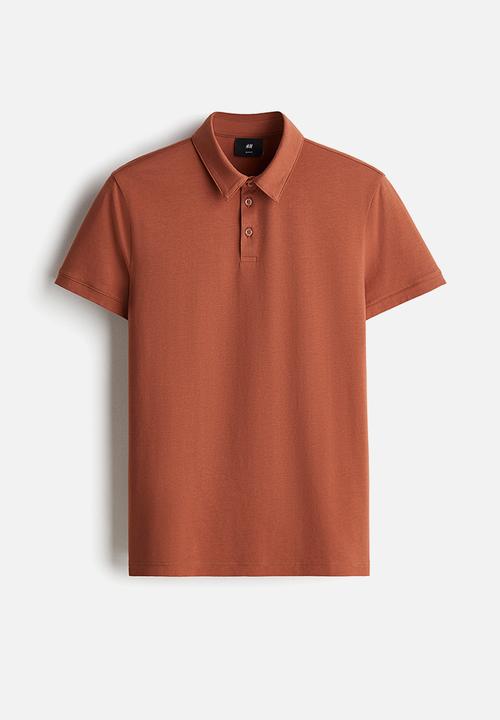 H&M - Slim fit polo shirt - dark orange