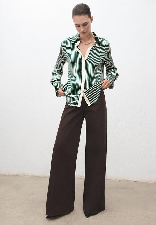 MANGO - Camisa margaret - green