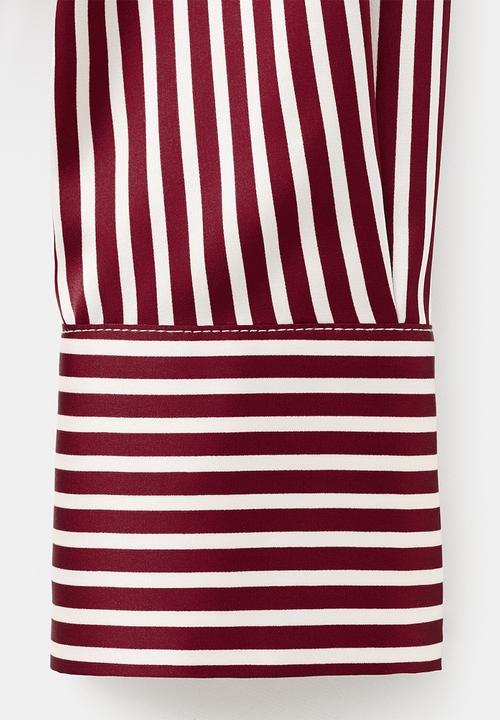 MANGO - Camisa margaret - dark red