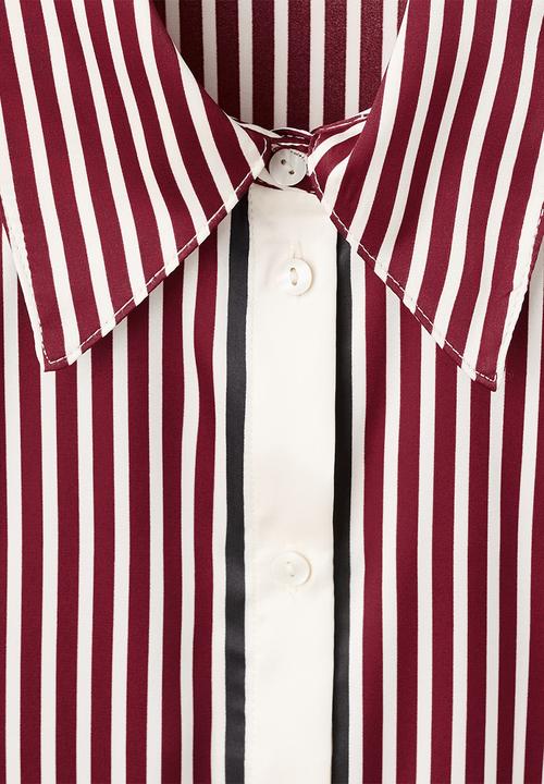 MANGO - Camisa margaret - dark red