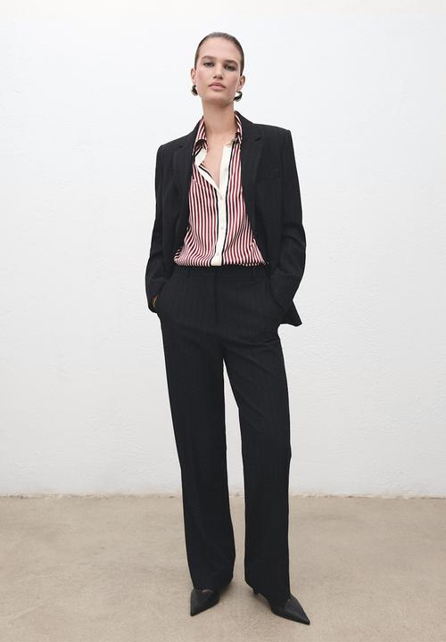 MANGO - Camisa margaret - dark red