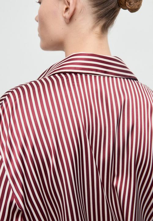 MANGO - Camisa margaret - dark red