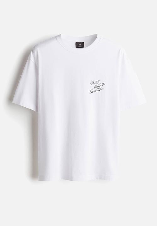 H&M - Loose fit printed T-shirt - white/puerto vallarta