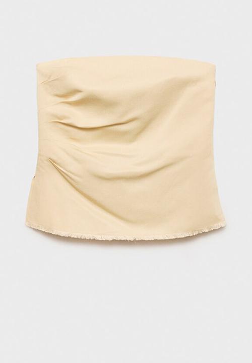 MANGO - Top Fiona - Light/Pastel Yellow